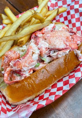 Lobster roll and fries