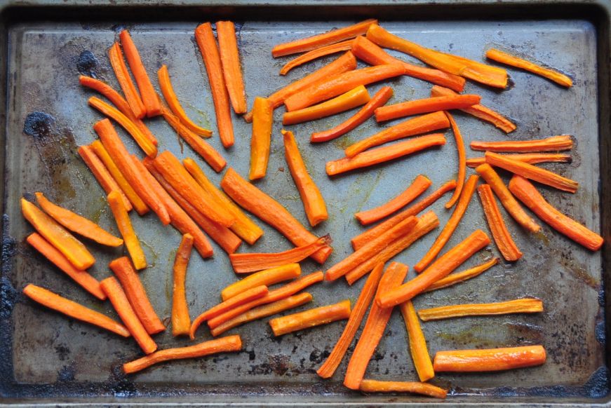 Spicy Maple Roasted Carrots