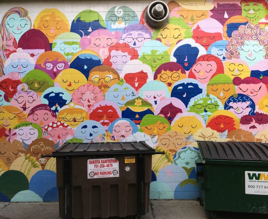 AlleyArt with dumpsters, Bismarck