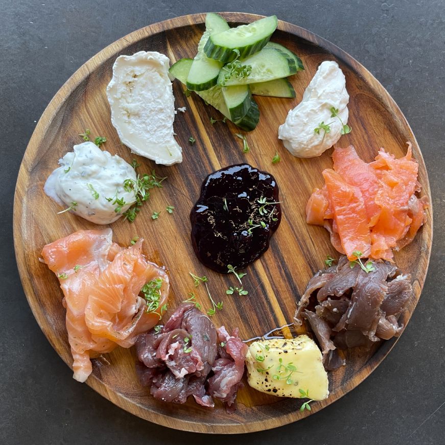 Krauma platter at Krauma Platter of cured meats, cheese, and accompaniments