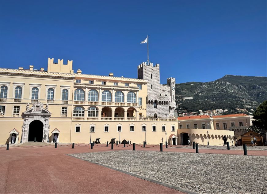 Cream-colored stone palace 