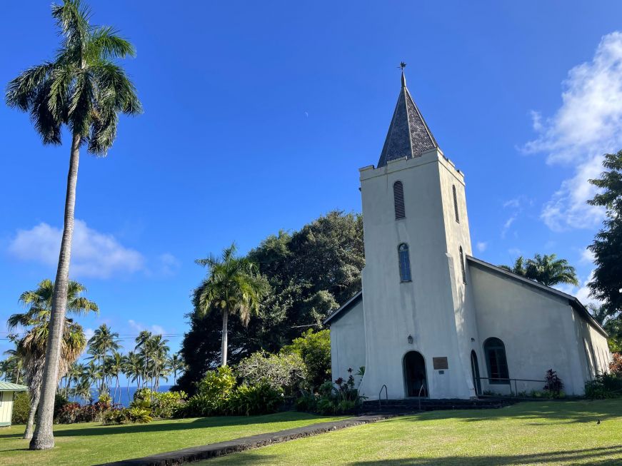 White church with a steeple